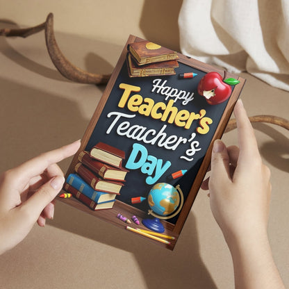 Happy Teacher's Day Card — Printed Greeting Card, Multiple Sizes, Photo Paper