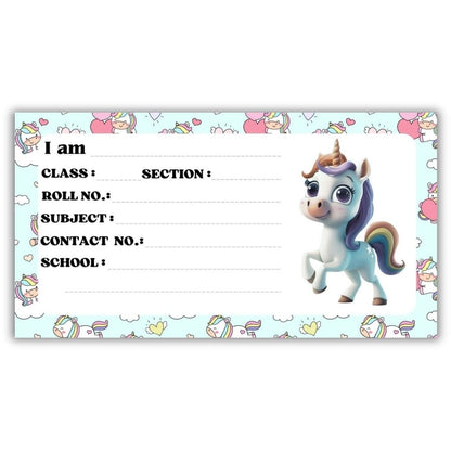 Kids Name Slips Cartoon Printed - Pack of 36 - Self Fill in
