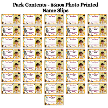Kids Photo Name Slips Pack of 36