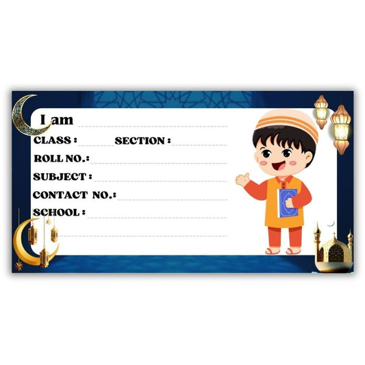 Kids Name Slips Cartoon Printed - Pack of 36 - Self Fill in