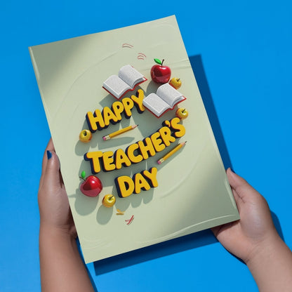 Happy Teacher's Day Card — Printed Greeting Card, Multiple Sizes, Photo Paper