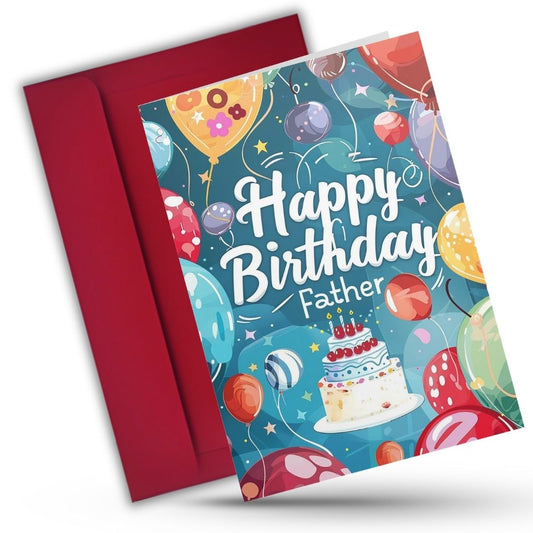 Happy Birthday Card for Dad — Printed Greeting Card with Envelope