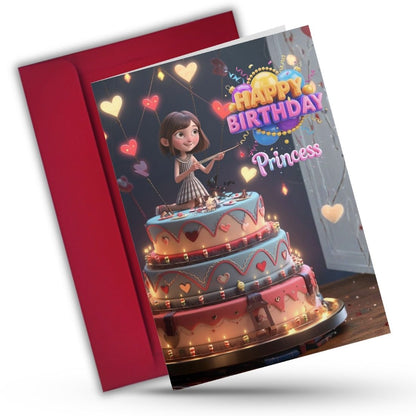 Daughter Birthday Greeting Card with Envelope