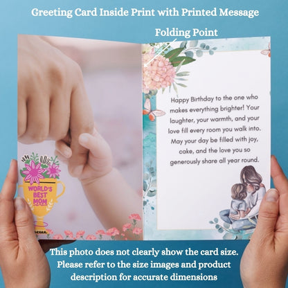 Customised Birthday Greeting Card with Photos for Mother | Preprinted Inside Message