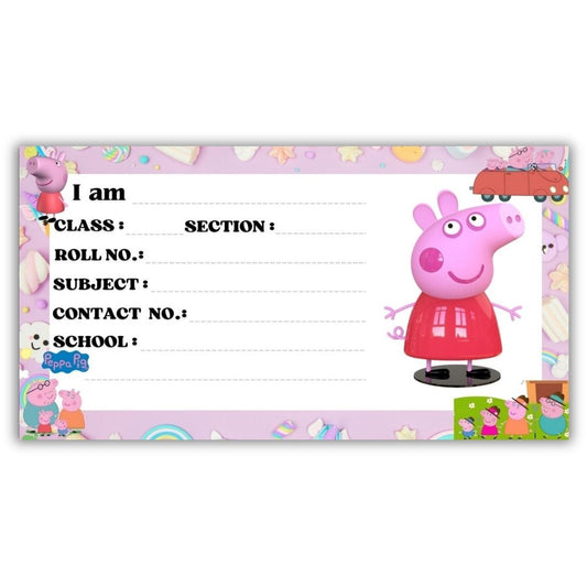 Kids Name Slips Cartoon Printed - Pack of 36 - Self Fill in