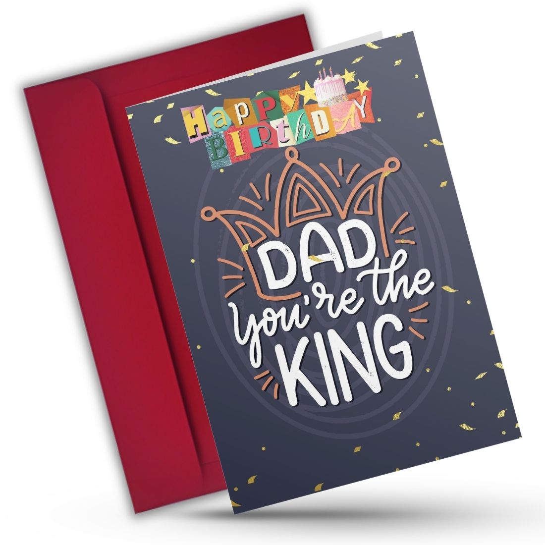 Happy Birthday Card for Dad — Printed Greeting Card with Envelope