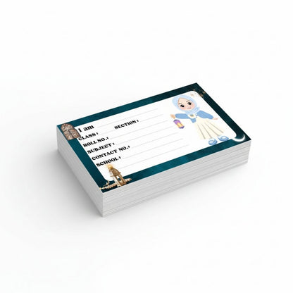Kids Name Slips Cartoon Printed - Pack of 36 - Self Fill in
