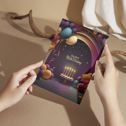 Happy Birthday Greeting Card For Family, Friends