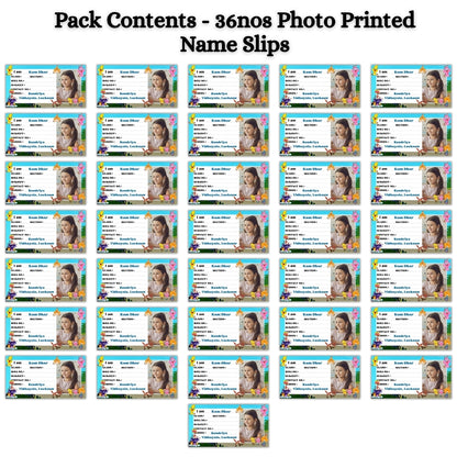Kids Photo Name Slips Pack of 36