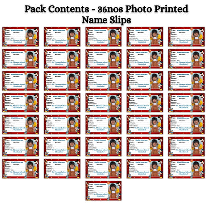 Kids Photo Name Slips Pack of 36