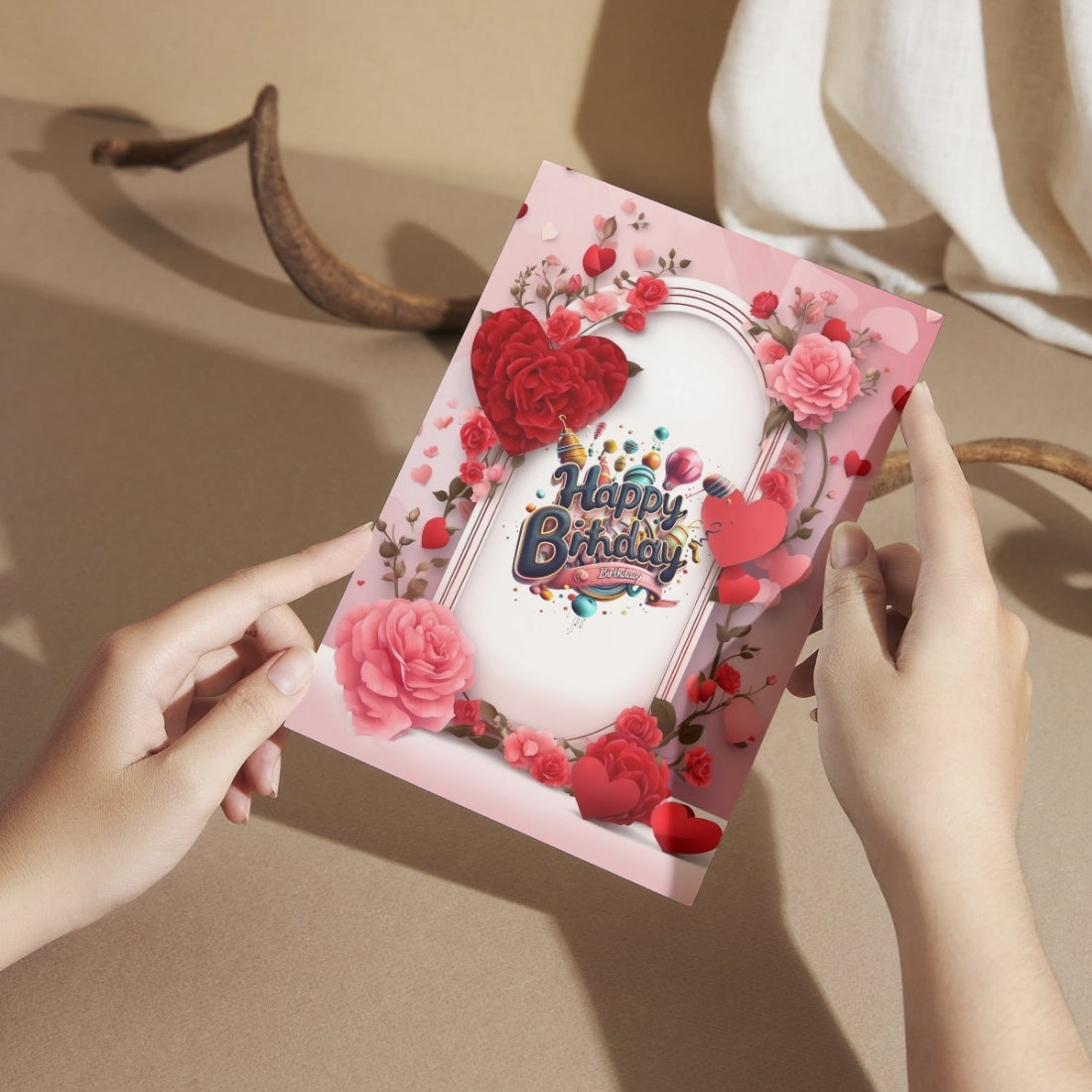 Happy Birthday Greeting Card For Family, Friends