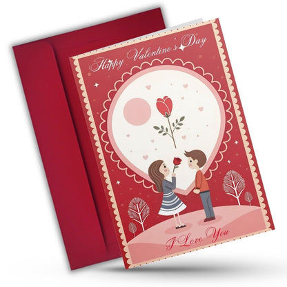 Valentine's Day Greeting Card with Envelope