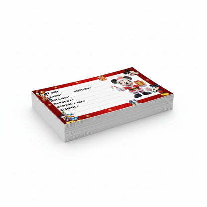 Kids Name Slips Cartoon Printed - Pack of 36 - Self Fill in