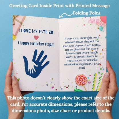 Happy Birthday Card for Dad — Printed Greeting Card with Envelope