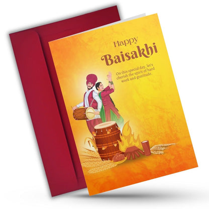 Baisakhi Festival Greeting Card with Envelope