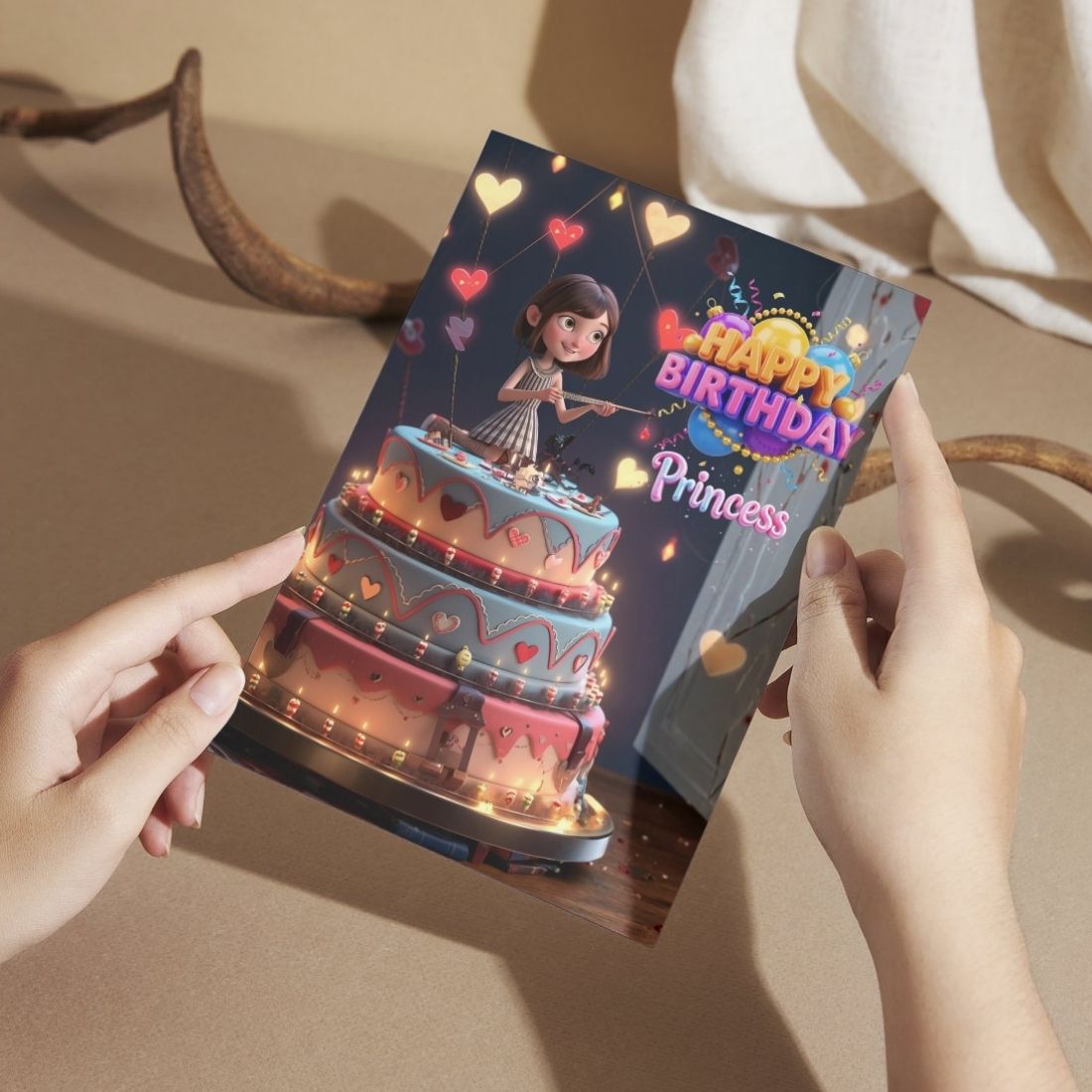 Daughter Birthday Greeting Card with Envelope