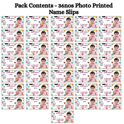 Kids Photo Name Slips Pack of 36