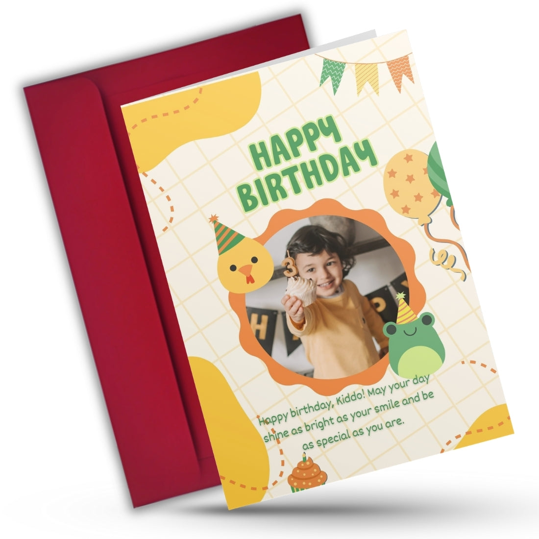 Customised Birthday Greeting Card with Photos for Son | Preprinted Inside Message