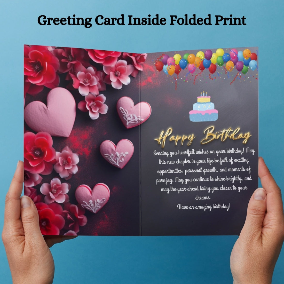 Happy Birthday Greeting Card For Family, Friends