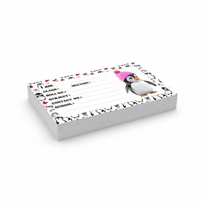 Kids Name Slips Cartoon Printed - Pack of 36 - Self Fill in