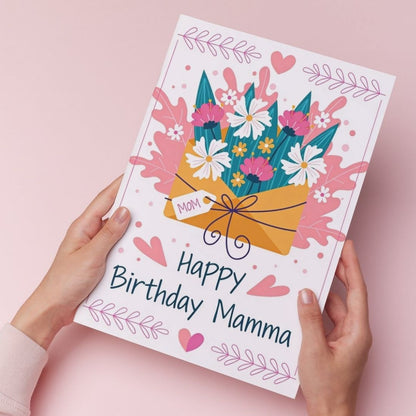 Mother Birthday Greeting Card with Envelope
