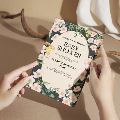 Customised Baby Shower Ceremony Invitation Cards Pack of 12 with Envelopes