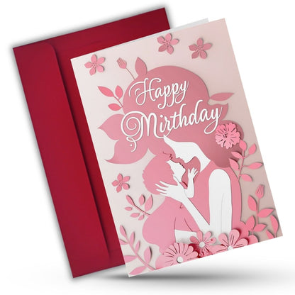 Mother Birthday Greeting Card with Envelope