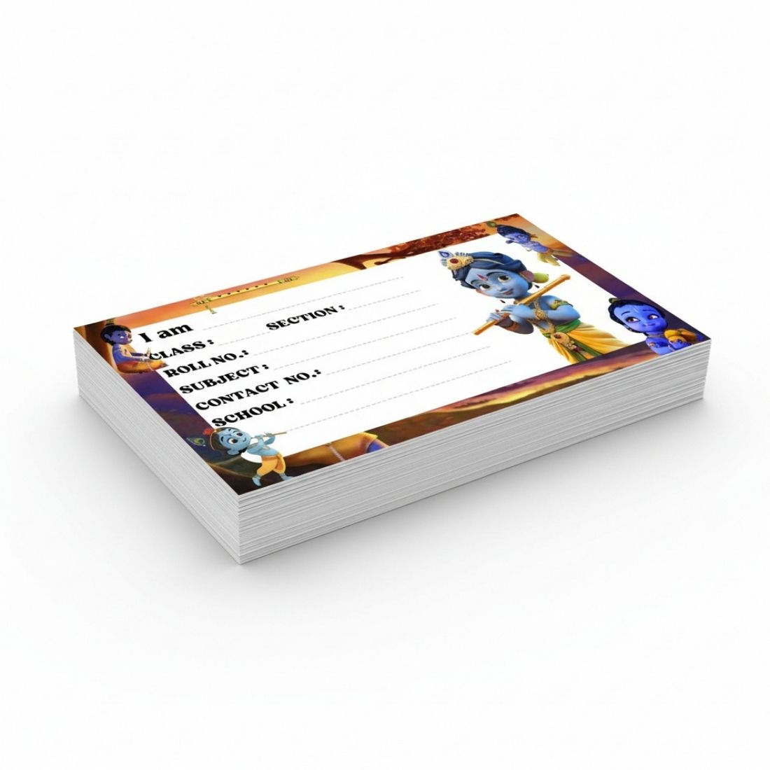Kids Name Slips Cartoon Printed - Pack of 36 - Self Fill in