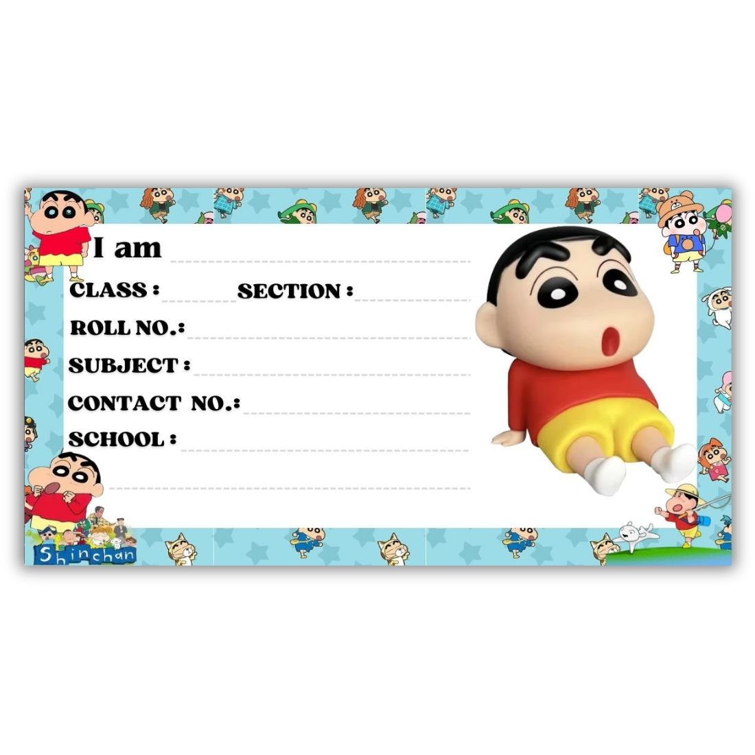 Kids Name Slips Cartoon Printed - Pack of 36 - Self Fill in