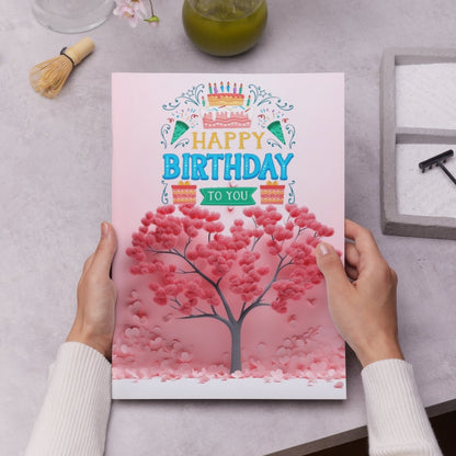 Happy Birthday Greeting Card For Family, Friends