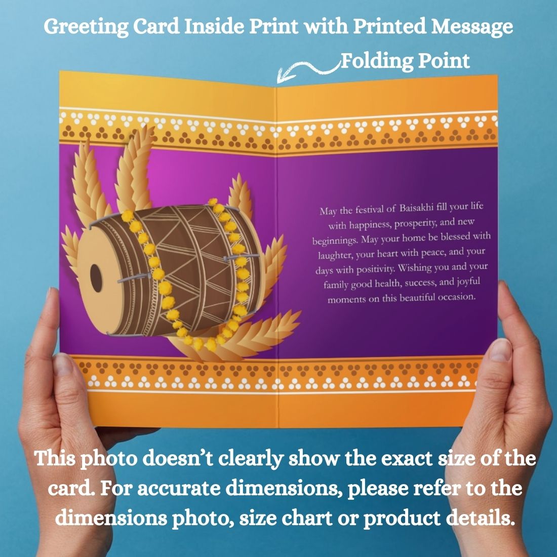 Baisakhi Festival Greeting Card with Envelope