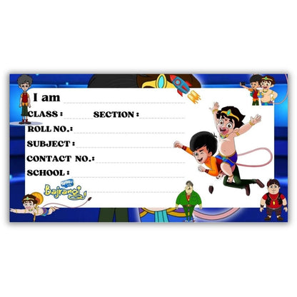 Kids Name Slips Cartoon Printed - Pack of 36 - Self Fill in
