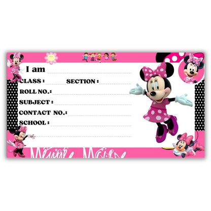 Kids Name Slips Cartoon Printed - Pack of 36 - Self Fill in