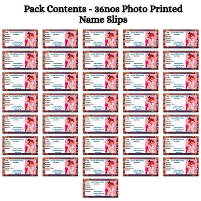 Kids Photo Name Slips Pack of 36