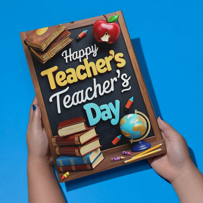 Happy Teacher's Day Card — Printed Greeting Card, Multiple Sizes, Photo Paper