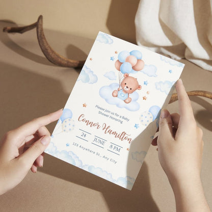Customised Baby Shower Ceremony Invitation Cards Pack of 12 with Envelopes