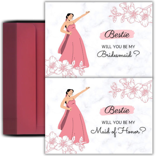 Bridesmaid Proposal Invitation Cards 5.8x8.3inch | Wedding Invite