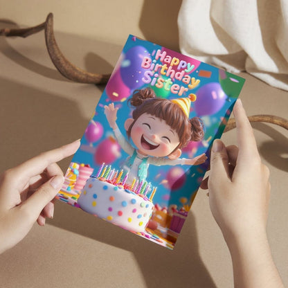 Sister Birthday Greeting Card with Envelope