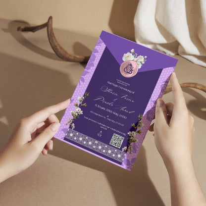 Custom Wedding Invitation Cards with Envelopes | Pack of 12 | One side Printed