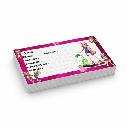 Kids Name Slips Cartoon Printed - Pack of 36 - Self Fill in