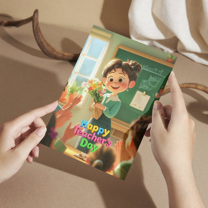 Happy Teacher's Day Card — Printed Greeting Card, Multiple Sizes, Photo Paper