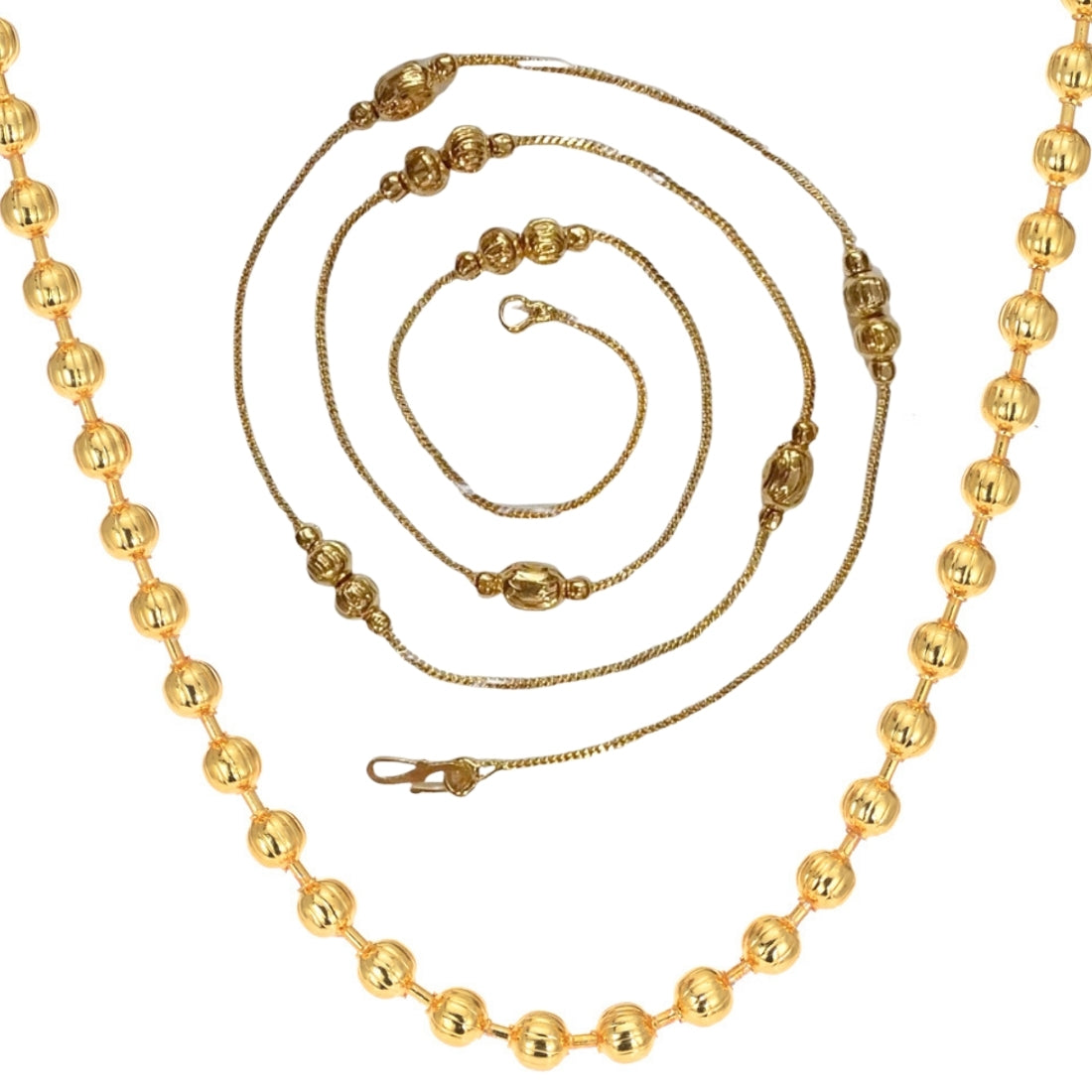 Combo of 2 Gold Plated Chains 22inch Long