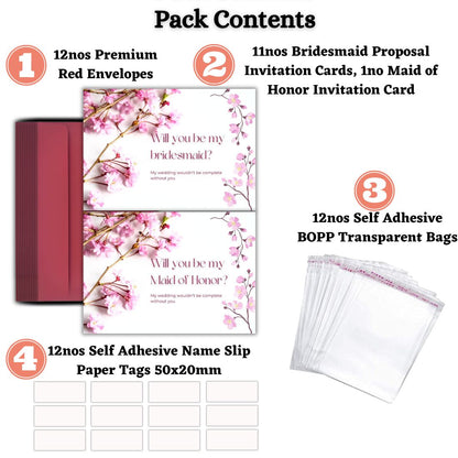 Bridesmaid Proposal Invitation Cards 5.8x8.3inch | Wedding Invite