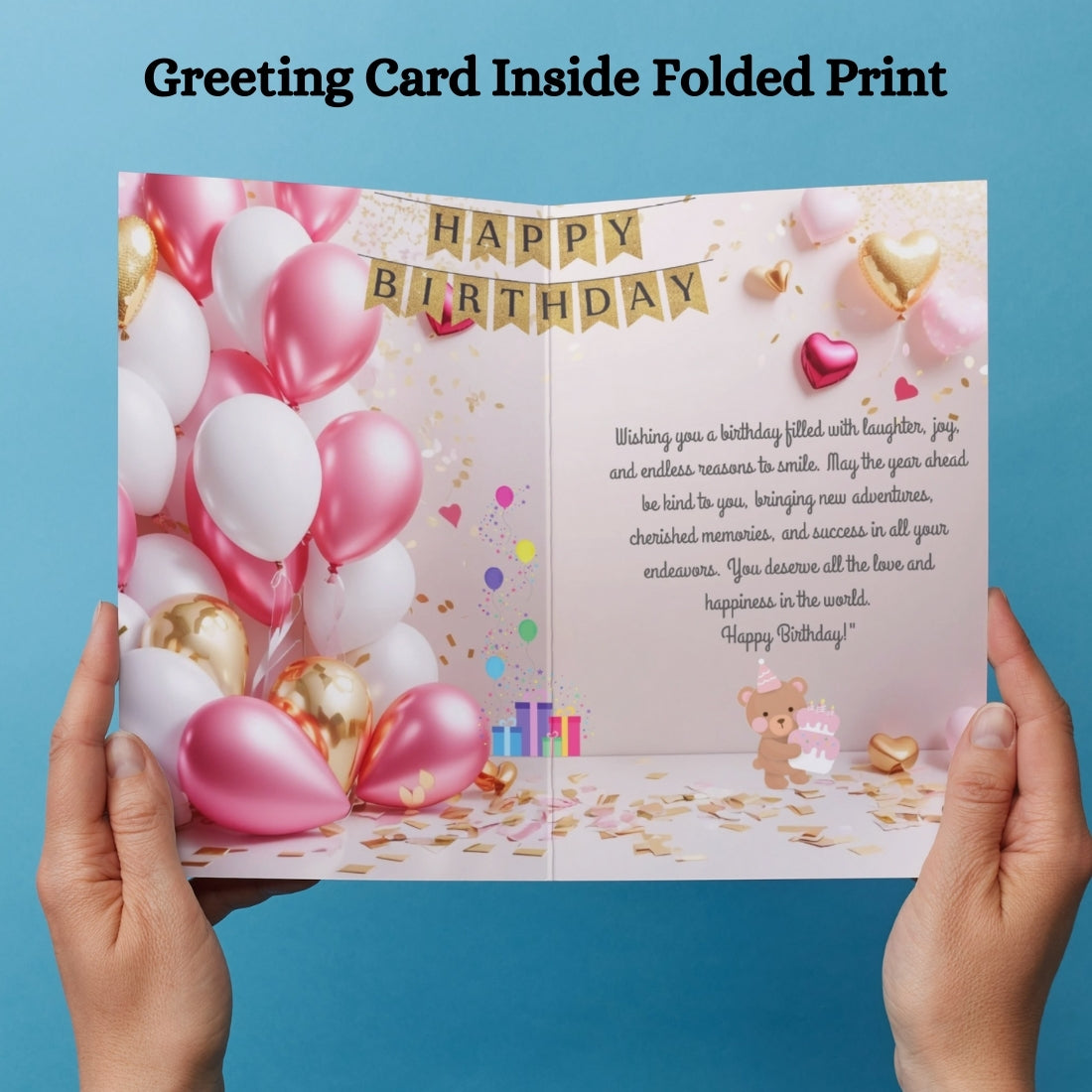 Happy Birthday Greeting Card For Family, Friends
