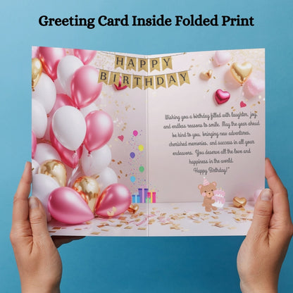 Happy Birthday Greeting Card For Family, Friends