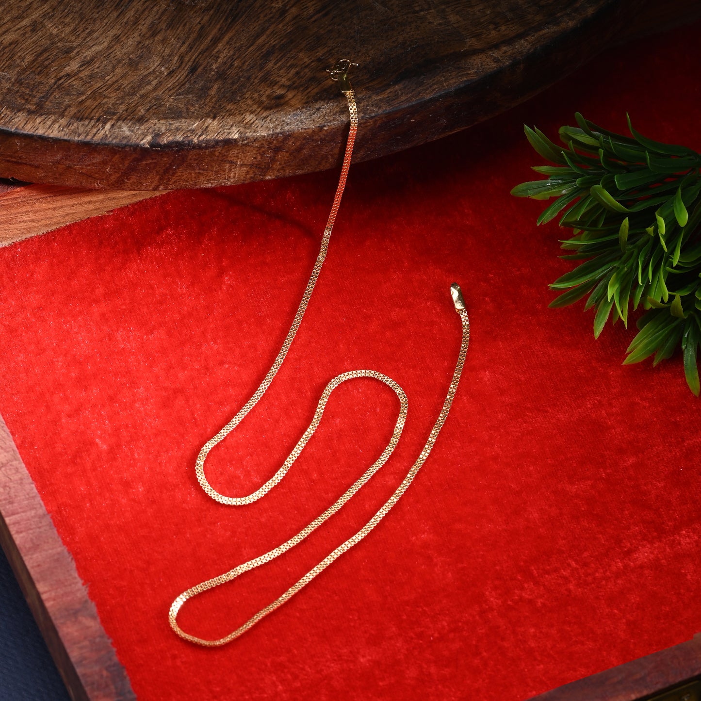 Silver Plated Anklets & 22 inch Gold Plated Chain