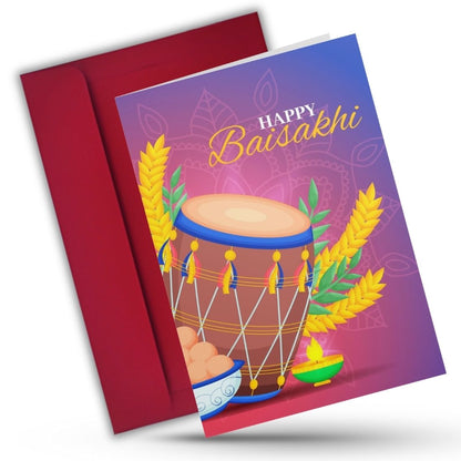 Baisakhi Festival Greeting Card with Envelope