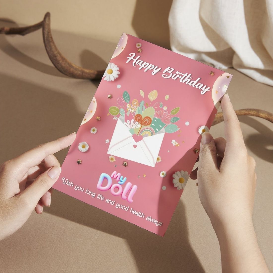 Daughter Birthday Greeting Card with Envelope