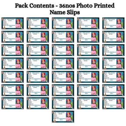 Kids Photo Name Slips Pack of 36