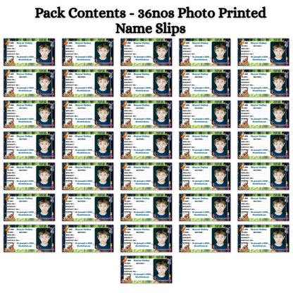 Kids Photo Name Slips Pack of 36